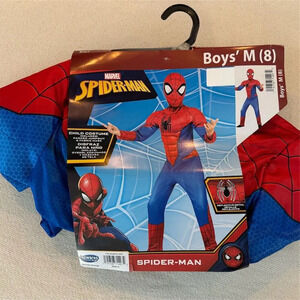 Marvel Spider-Man Boys' Costume Size 8 with Mask 2-Piece Set